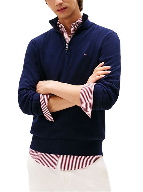 Maglioncino misto cashmere con 1/2 zip Tommy Hilfiger | MW0MW28049DW5